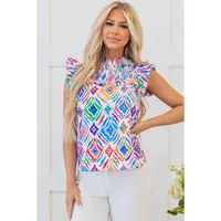 Women's Vest Sleeveless Blouses Casual Simple Style Streetwear Geometric main image 4