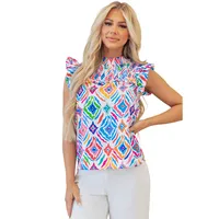 Women's Vest Sleeveless Blouses Casual Simple Style Streetwear Geometric main image 5