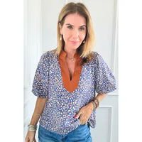 Women's Blouse Half Sleeve Blouses Elegant Simple Style Streetwear Leopard main image 1
