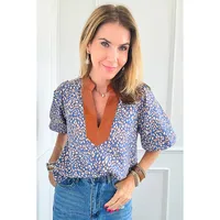 Women's Blouse Half Sleeve Blouses Elegant Simple Style Streetwear Leopard main image 3