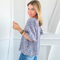 Women's Blouse Half Sleeve Blouses Elegant Simple Style Streetwear Leopard main image 4