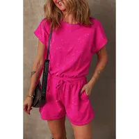 Women's Holiday Daily Selfie Casual Simple Style Streetwear Solid Color Shorts Rompers main image 1