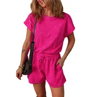 Women's Holiday Daily Selfie Casual Simple Style Streetwear Solid Color Shorts Rompers sku image 6