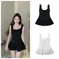 Women's Sheath Dress Elegant Strap Sleeveless Solid Color Short Mini Dress Holiday Banquet Travel main image 1