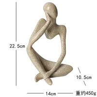 Simple Style Artistic Human Resin Ornaments Artificial Decorations sku image 10