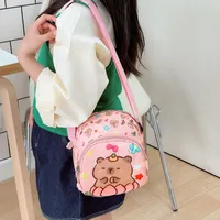 Kid'S Nylon Cartoon Capybara Cute Square Zipper Crossbody Bag main image 3