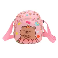 Kid'S Nylon Cartoon Capybara Cute Square Zipper Crossbody Bag main image 6