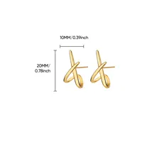 1 Pair Simple Style Geometric 304 Stainless Steel Ear Studs main image 2