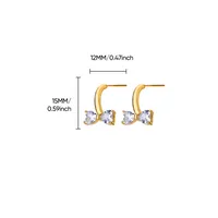 1 Pair Simple Style Geometric 304 Stainless Steel Ear Studs main image 4