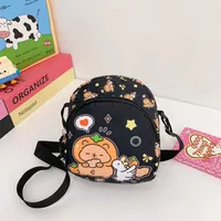 Kid'S Nylon Cartoon Capybara Cute Square Zipper Crossbody Bag sku image 1