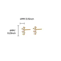 1 Pair Simple Style Geometric 304 Stainless Steel Ear Studs sku image 2
