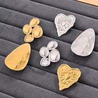 Casual Modern Style Simple Style 1 Red Heart 304 Stainless Steel Handmade Polishing Plating 18K Gold Plated Women's Open Rings main image 1