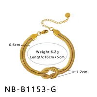 IG Style Simple Style Classic Style Geometric 304 Stainless Steel Mixed Metal 18K Gold Plated Women's Bracelets sku image 1