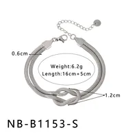 IG Style Simple Style Classic Style Geometric 304 Stainless Steel Mixed Metal 18K Gold Plated Women's Bracelets sku image 2