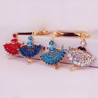 1 Piece Sweet Simple Style Solid Color Alloy Inlay Rhinestones Unisex Keychain main image 1