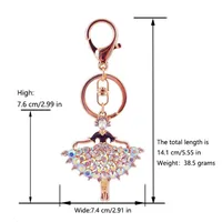 1 Piece Sweet Simple Style Solid Color Alloy Inlay Rhinestones Unisex Keychain main image 2