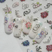 IG Style Shiny Flower Nail Stickers Nail Decoration Accessories main image 5