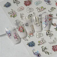 IG Style Shiny Flower Nail Stickers Nail Decoration Accessories main image 7