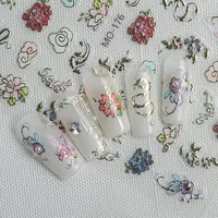 IG Style Shiny Flower Nail Stickers Nail Decoration Accessories main image 4