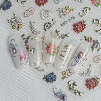 IG Style Shiny Flower Nail Stickers Nail Decoration Accessories main image 6