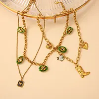 Vacation Simple Style Solid Color 304 Stainless Steel Plating Women's Pendant Necklace main image 5