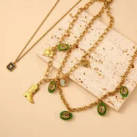 Vacation Simple Style Solid Color 304 Stainless Steel Plating Women's Pendant Necklace main image 4
