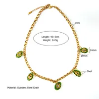 Vacation Simple Style Solid Color 304 Stainless Steel Plating Women's Pendant Necklace sku image 1