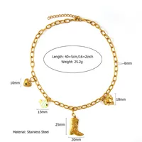 Vacation Simple Style Solid Color 304 Stainless Steel Plating Women's Pendant Necklace sku image 3