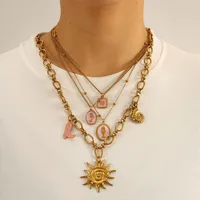 Vacation Classic Style Sun 304 Stainless Steel Plating Women's Necklace main image 1