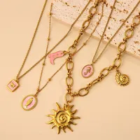 Vacation Classic Style Sun 304 Stainless Steel Plating Women's Necklace main image 4