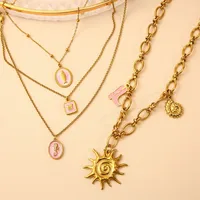 Vacation Classic Style Sun 304 Stainless Steel Plating Women's Necklace main image 5