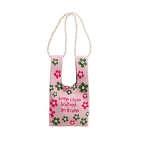 Women's Polyester Flower Streetwear Beading Square Zipper Square Bag main image 2