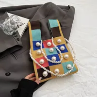 Women's Polyester Flower Streetwear Beading Square Zipper Square Bag sku image 5