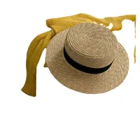 Women's Adults Casual Style Elegant Sports Style Solid Color Double Ring Pure Handmade Wide Eaves Straw Hat main image 3