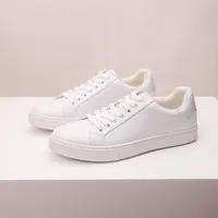 Men's Casual Solid Color Sewing Thread Round Toe Skate Shoes sku image 3