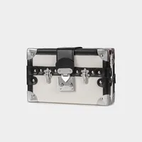 Women's Small Pu Leather Cartoon Snakeskin Streetwear Rivet Square Lock Clasp Shoulder Bag sku image 1