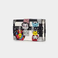 Women's Small Pu Leather Cartoon Snakeskin Streetwear Rivet Square Lock Clasp Shoulder Bag sku image 12