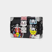 Women's Small Pu Leather Cartoon Snakeskin Streetwear Rivet Square Lock Clasp Shoulder Bag sku image 13