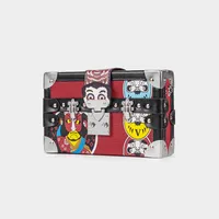 Women's Small Pu Leather Cartoon Snakeskin Streetwear Rivet Square Lock Clasp Shoulder Bag sku image 14