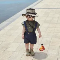 Unisex Cute Retro Plaid Big Eaves Sun Hat main image 3