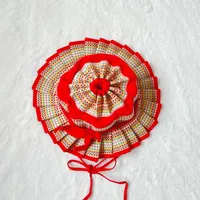 Unisex Cute Retro Plaid Big Eaves Sun Hat sku image 3