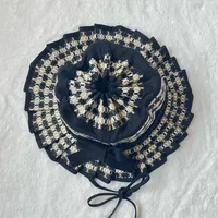 Unisex Cute Retro Plaid Big Eaves Sun Hat sku image 5