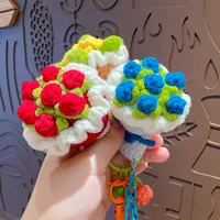 1 Piece Sweet Flower Plush Unisex Bag Pendant Keychain main image 1