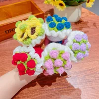 1 Piece Sweet Flower Plush Unisex Bag Pendant Keychain main image 4