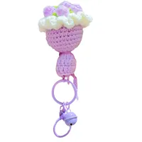 1 Piece Sweet Flower Plush Unisex Bag Pendant Keychain main image 5