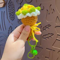 1 Piece Sweet Flower Plush Unisex Bag Pendant Keychain sku image 5