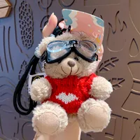1 Piece Cute Bear Plush Unisex Bag Pendant Keychain sku image 1