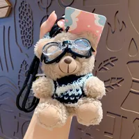 1 Piece Cute Bear Plush Unisex Bag Pendant Keychain sku image 10