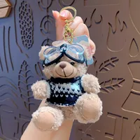 1 Piece Cute Bear Plush Unisex Bag Pendant Keychain sku image 7