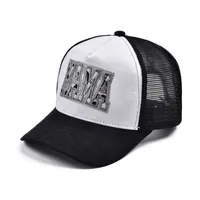 Unisex Streetwear Letter Color Block Curved Eaves Baseball Cap sku image 2